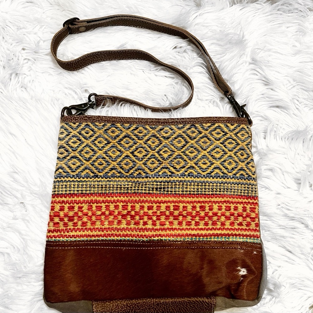 Women Myra Boho Colorful Weaved Crossbody Purse